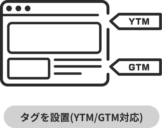 タグを設置(YTM/GTM対応)