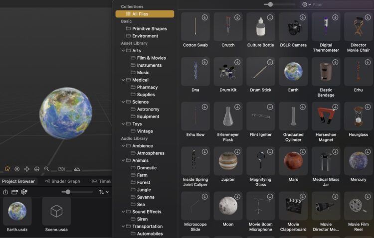 Reality Composer Proのサンプル