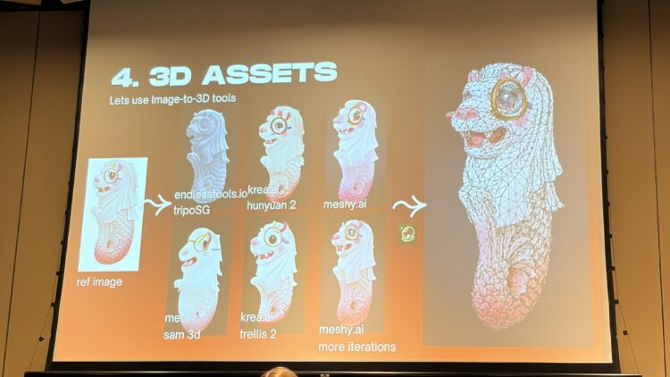 2Dデータを元にAIを利用して3Dオブジェクトを作成するセッション資料